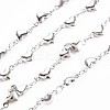 Non-Tarnish 201 Stainless Steel Heart & Oval Link Chains STAS-N092-116-1