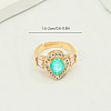 Adjustable Brass Micro Pave Cubic Zirconia Cuff Open Rings for Women SB7370-2-3
