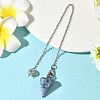 Cone Natural Red Agate & Blue Spot Jasper & Rose Quartz & Green Aventurine Pointed Dowsing Pendulums HJEW-JM04048-4