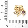 Brass Micro Pave Cubic Zirconia Beads KK-D357-20G-3