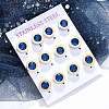 304 Stainless Steel Flat Round Stud Earrings EJEW-C099-23G-01-1