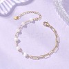 Brass Paperclip Chain Bracelets BJEW-JB13241-1