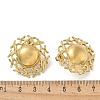Ion Plating(IP) 304 Stainless Steel Flat Round Stud Earrings for Women EJEW-M089-05G-5