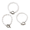 Plastic Pearl Beaded Bracelets for Women BJEW-L716-02P-4