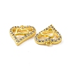 Brass Micro Pave Clear Cubic Zirconia Charms KK-E068-VF188-3