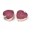 Druzy Resin Pendants RESI-S383-067C-3