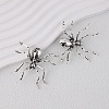 Alloy Rhinestone Stud Earrings LS-EJEW-H155-01AS-1