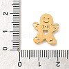 201 Stainless Steel Laser Cut Connector Charms STAS-R132-10G-3