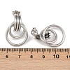 304 Stainless Steel Twist Ring Stud Earrings EJEW-P324-06P-5