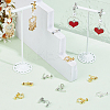 36Pcs 6 Styles Brass Clip-on Earring Converters Findings KK-SC0004-71-4