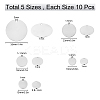 50Pcs 5 Style 304 Stainless Steel Stamping Blank Tag Pendants STAS-SC0002-99-2
