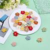 36Pcs 9 Colors Flower Wool Ornament Accessories AJEW-MA0001-15-4