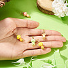 5Pcs Handmade Porcelain Pendants PALLOY-TAC0294-6