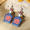 American Independence Day Bottle Wood Dangle Earrings YF8853-4-1