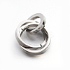 Non-Tarnish 304 Stainless Steel Interlocking Ring Pendants X-STAS-E090-90P-2