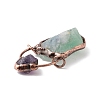 Raw Rough Natural Green Aventurine & Amethyst Big Pendants G-I324-03R-01-4