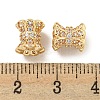 Rack Plating Brass Micro Pave Clear Cubic Zirconia Beads KK-L215-310B-14G02-3