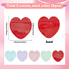 100Pcs 5 Colors Heart Jewelry Zip Top Bag FIND-SP0003-87-2
