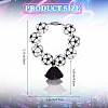 Football Wood Beads Pendant Decoration HJEW-SW00116-2