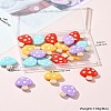 20Pcs 4 Colors Mushroom Food Grade Eco-Friendly Silicone Focal Beads SIL-CJ0001-63-9
