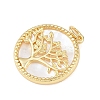 Natural White Shell Pendants KK-P339-03G-2