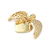 Brass Micro Pave Cubic Zirconia Openable Pendants KK-Z143-04G-03-2