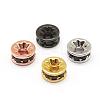 Brass Micro Pave Grade AAA Cubic Zirconia Bead Spacers ZIRC-G100-6mm-61-NR-1