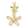 Brass Micro Pave Cubic Zirconia Pendants KK-K298-43G-1