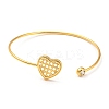 Clear Cubic Zirconia Cuff Bangles LS-BJEW-P305-03G-2