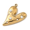 304 Stainless Steel Plastic Pearl Pendants X-STAS-K308-04G-2