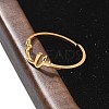304 Stainless Steel Cuff Rings for Women RJEW-D285-01G-V-5
