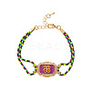 Brass Pave Cubic Zirconia Link Bracelets FS-WG0CA3D-02-1