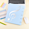 1Pc Plastic Piano Sheet Folder with 5 Sheets Paper Self-Adhesive Stickers AJEW-GF0009-44B-4