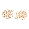 Long-Lasting Plated Brass Filigree Pendants KK-K336-32KCG-2