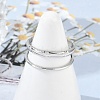 304 Stainless Steel Open Cuff Rings for Women RJEW-A056-01P-4