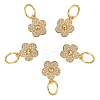5Pcs Brass Micro Pave Clear Cubic Zirconia Charms ZIRC-SZ0001-99-1