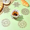 12Pcs 6 Styles Wood Cup Mats AJEW-CJ0001-37-6