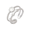304 Stainless Steel Open Cuff Rings for Women RJEW-A079-07B-P-4