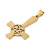 304 Stainless Steel Pendants STAS-C116-02G-2