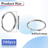 300Pcs 304 Stainless Steel Split Rings STAS-SP0001-66A-2