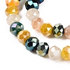 Electroplate Glass Beads Strands GLAA-T023-B16-10-3