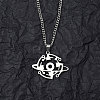 Non-Tarnish 201 Stainless Steel Pendant Necklaces for Man NJEW-Q336-02J-P-1