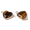Natural Tiger Eye Love Heart Pendants G-T138-205G-G-2