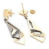 Ion Plating(IP) 304 Stainless Steel Dangle Stud Earrings EJEW-P190-10G-2