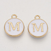 Golden Plated Alloy Charms LS-ENAM-S118-01M-1