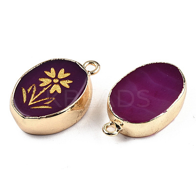 Natural Agate Pendants G-N326-154F-1
