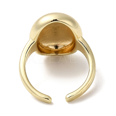 Brass Open Cuff Rings RJEW-Q778-46G-1