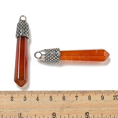 Natural Red Agate(Dyed & Heated) Pointed Big Pendants G-F766-02AS-02-1