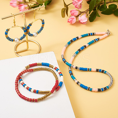 2 Strands 2 Colors Electroplate Non-magnetic Synthetic Hematite Beads Strands G-CW0001-11-1