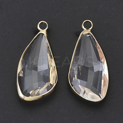 Transparent Glass Pendants GLAA-N038-10-1